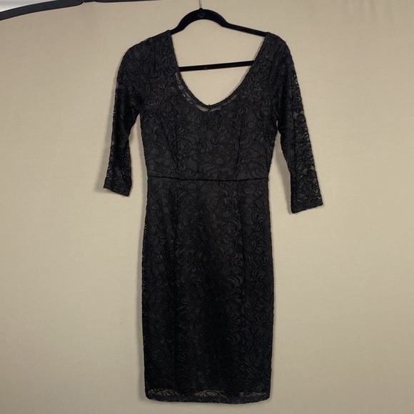 Bold Elements Black Lace V-Neck Lined Size XS - Picture 2 of 6